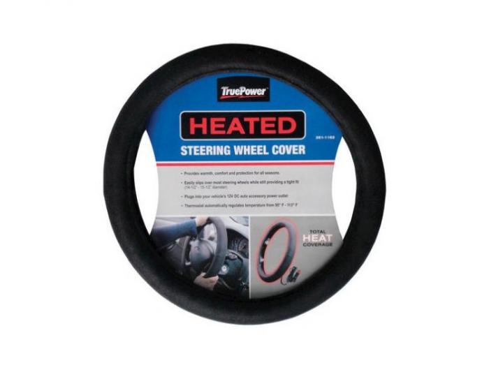 Heated steering wheel cover